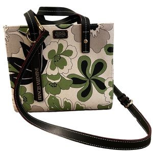 Frances Valentine Small Chloe Merida Leaf Canvas Purse, handbag